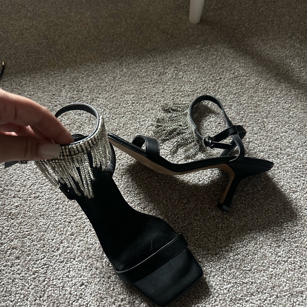 Elegant Black and Silver Women's Heels